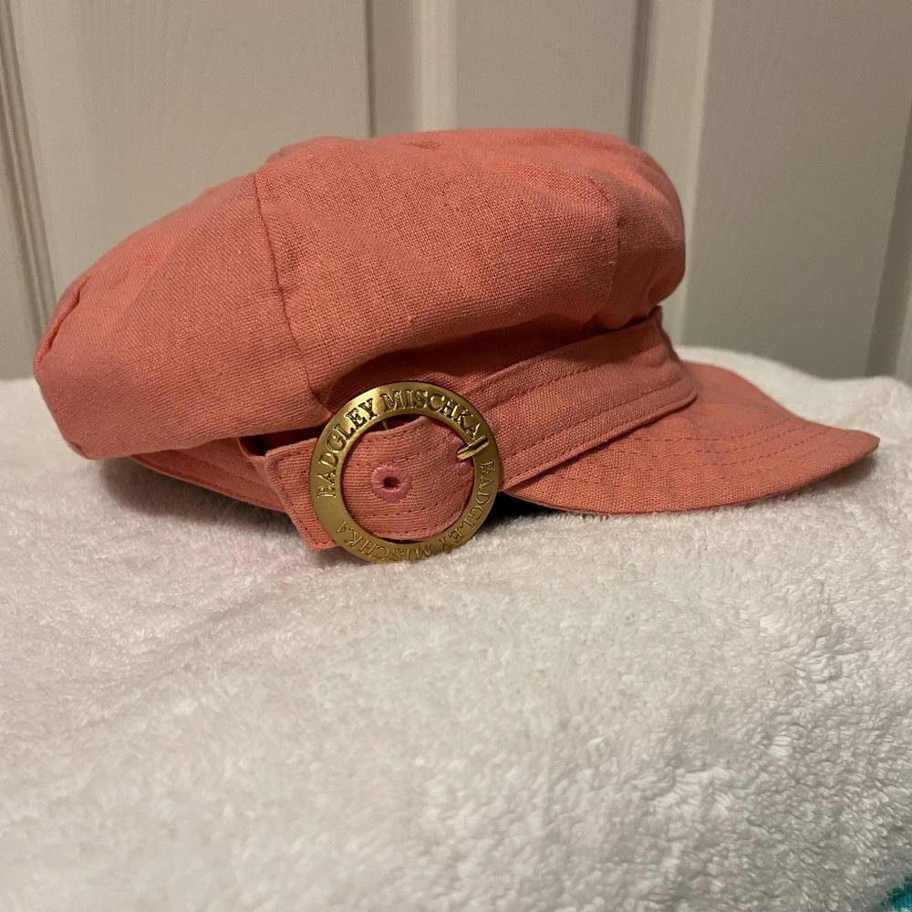 Vintage Badgley Mischka Linen Blend Newsboy Hat
